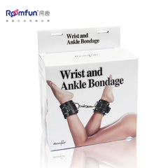 Roomfun Adjustable Leather Wrist and Ankle Bondage with studs